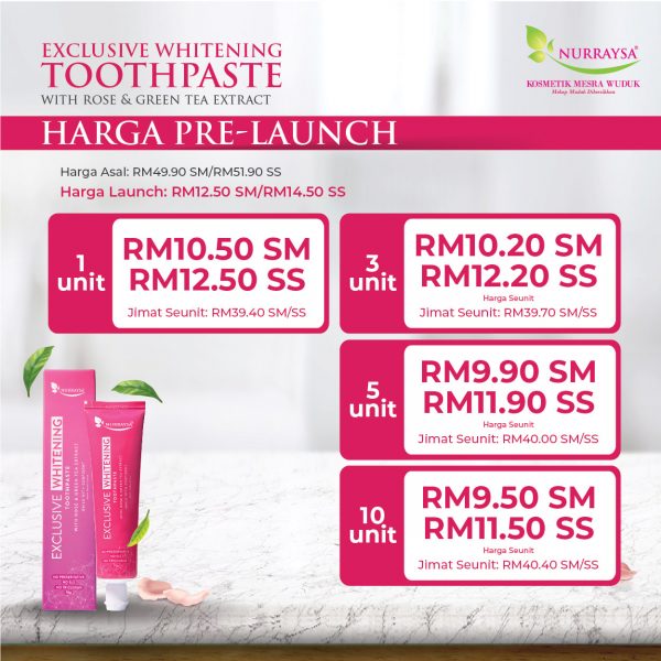 Exclusive Whitening Toothpaste Nurraysa