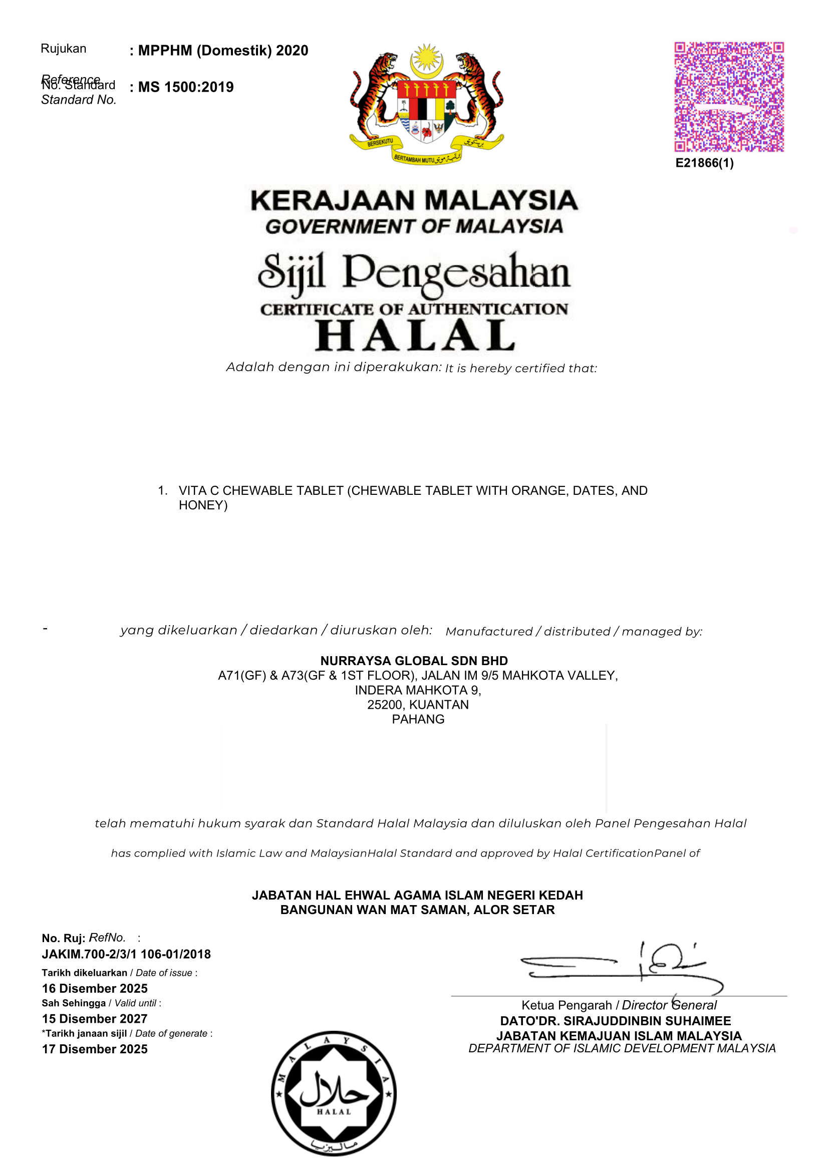 VitA C Chewable Tablet