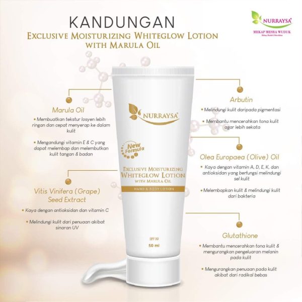 EXCLUSIVE MOSTURIZING WHITEGLOW LOTION WITH MARULA OIL