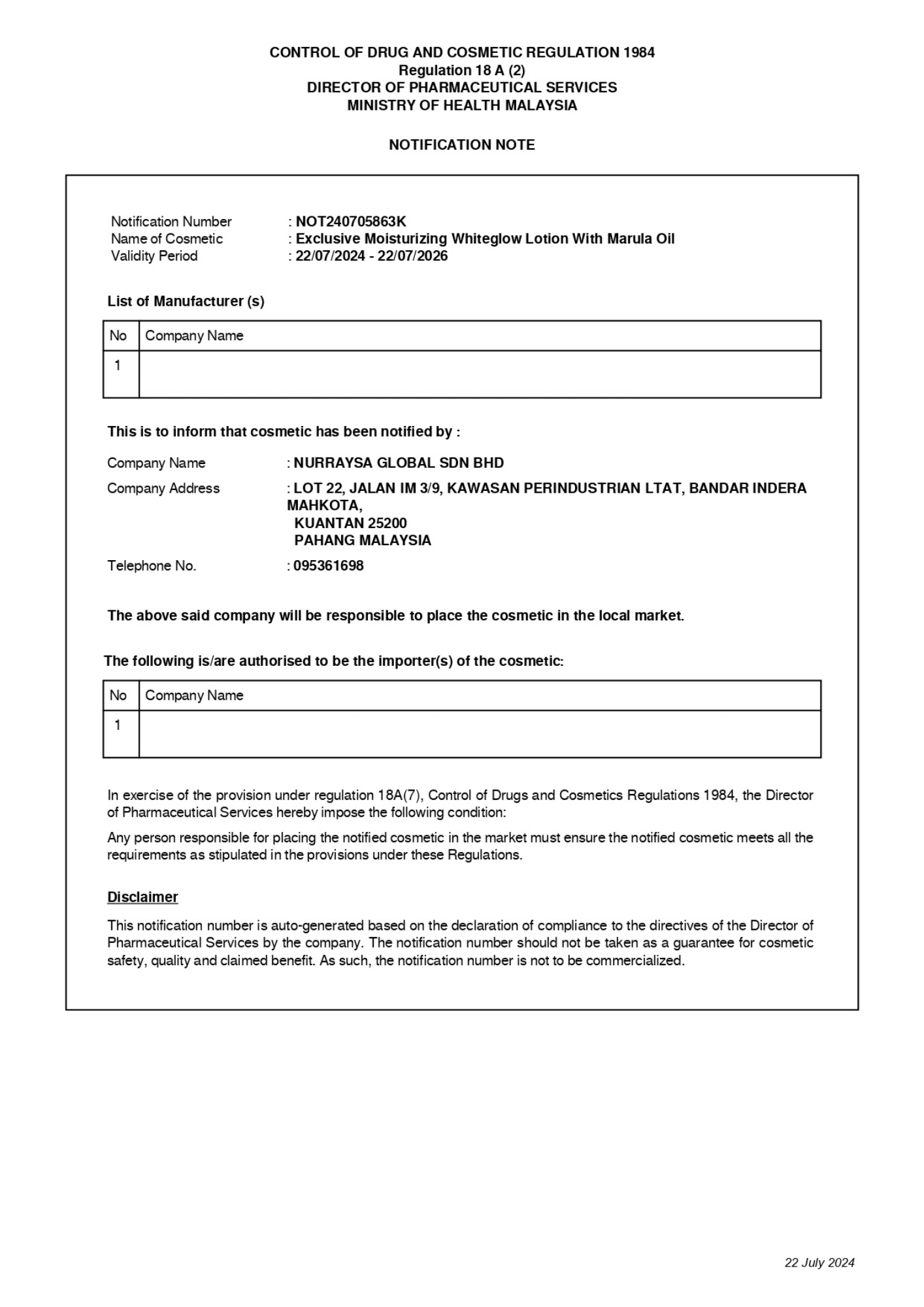 Exclusive Moisturizing Whiteglow Lotion with Marula Oil