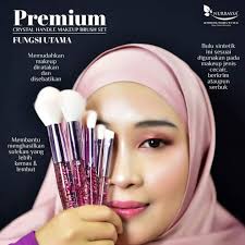 Premium Crystal Handle Makeup Brush Set