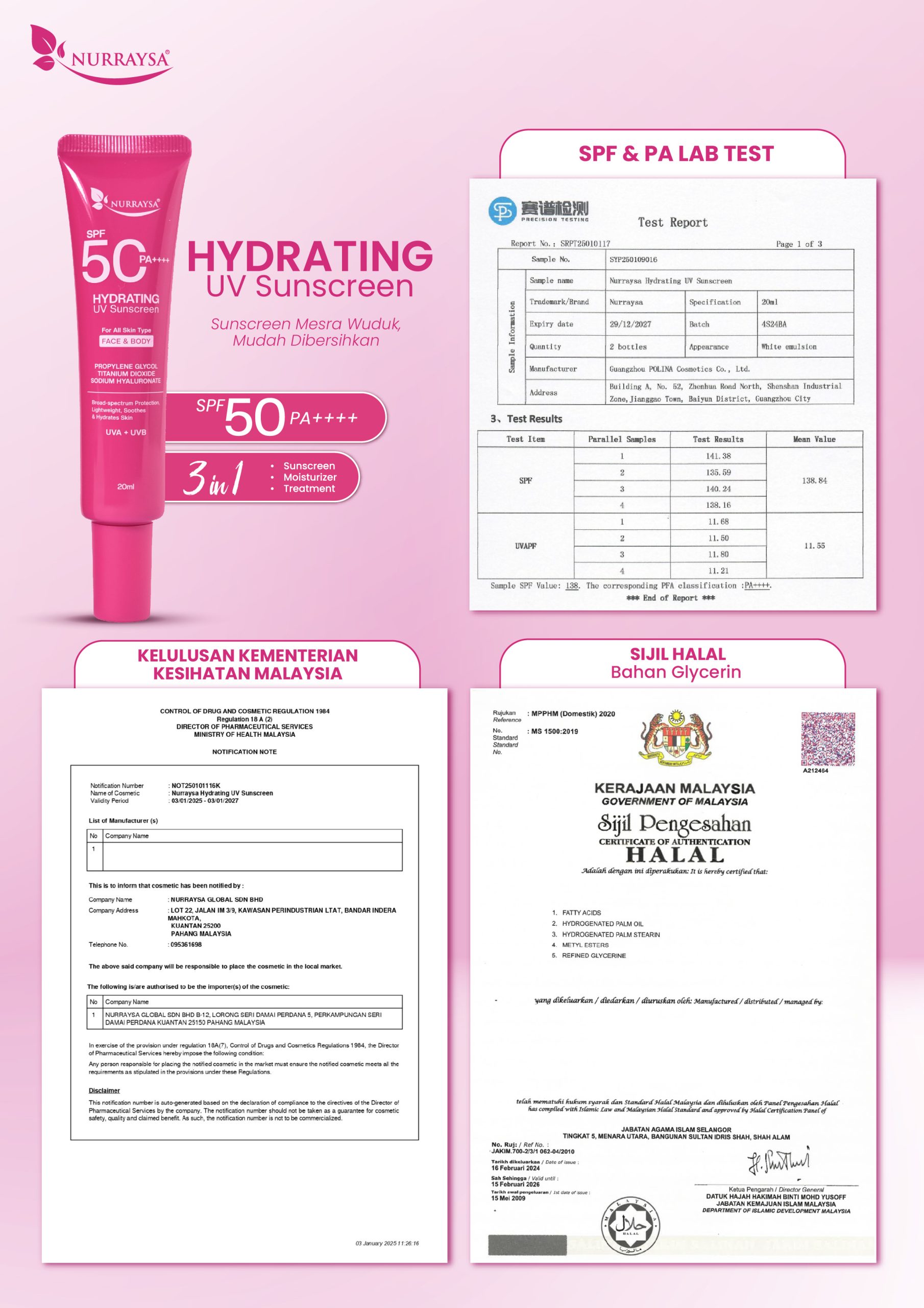 Hydrating UV Sunscreen